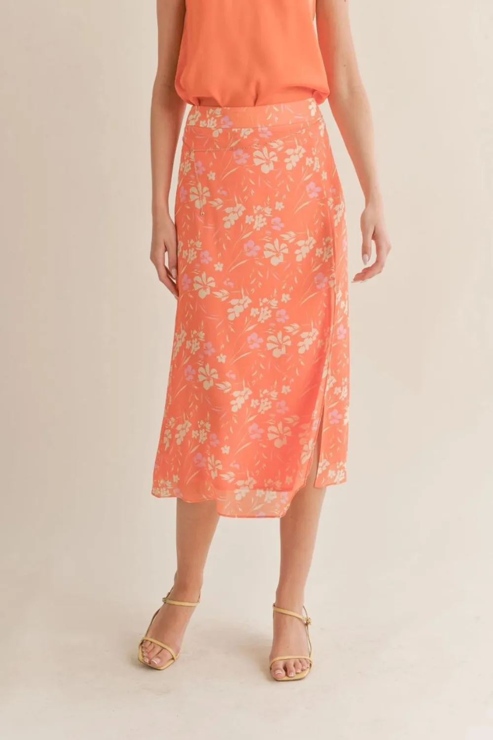 Aurora Midi Skirt with Slit