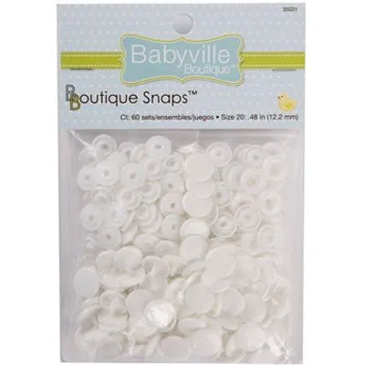 Babyville Plastic Resin 12.2mm Snaps 60 Sets