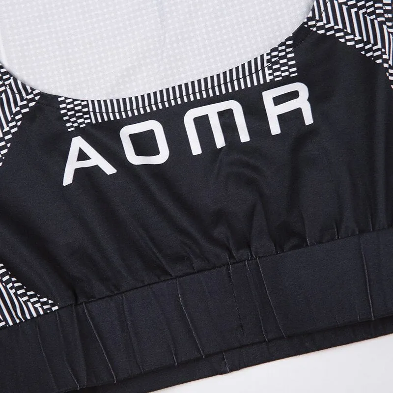 Biker Stripe Letter Printed High Neck Top
