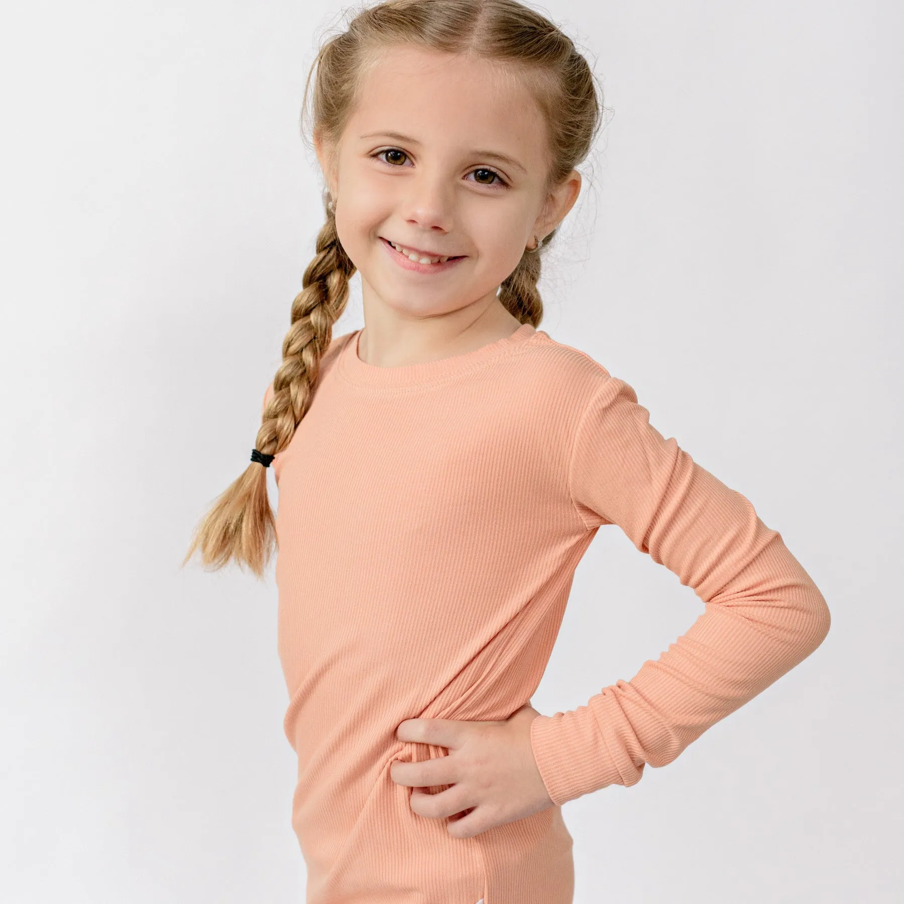 Coral Small Ribbed Two-Piece Set