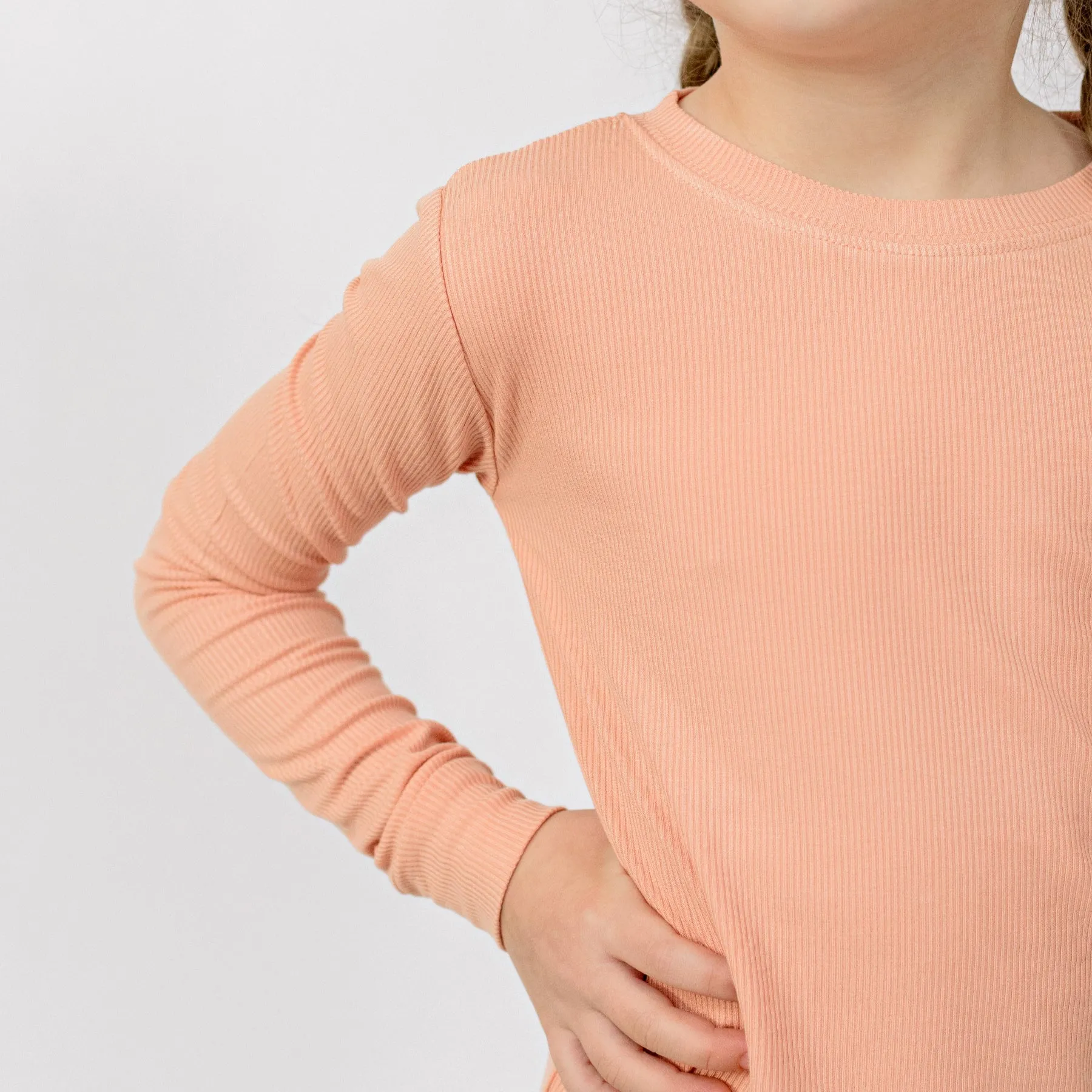 Coral Small Ribbed Two-Piece Set