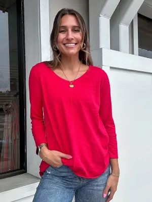 Cotton Slub V-Neck Tunic Top by Habitat