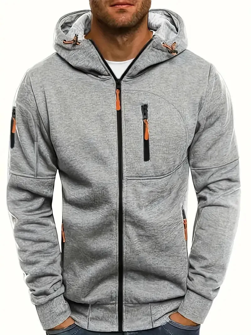 Darren - Effen heren capuchonjas casual lange mouw hoodies