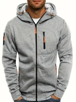 Darren - Effen heren capuchonjas casual lange mouw hoodies