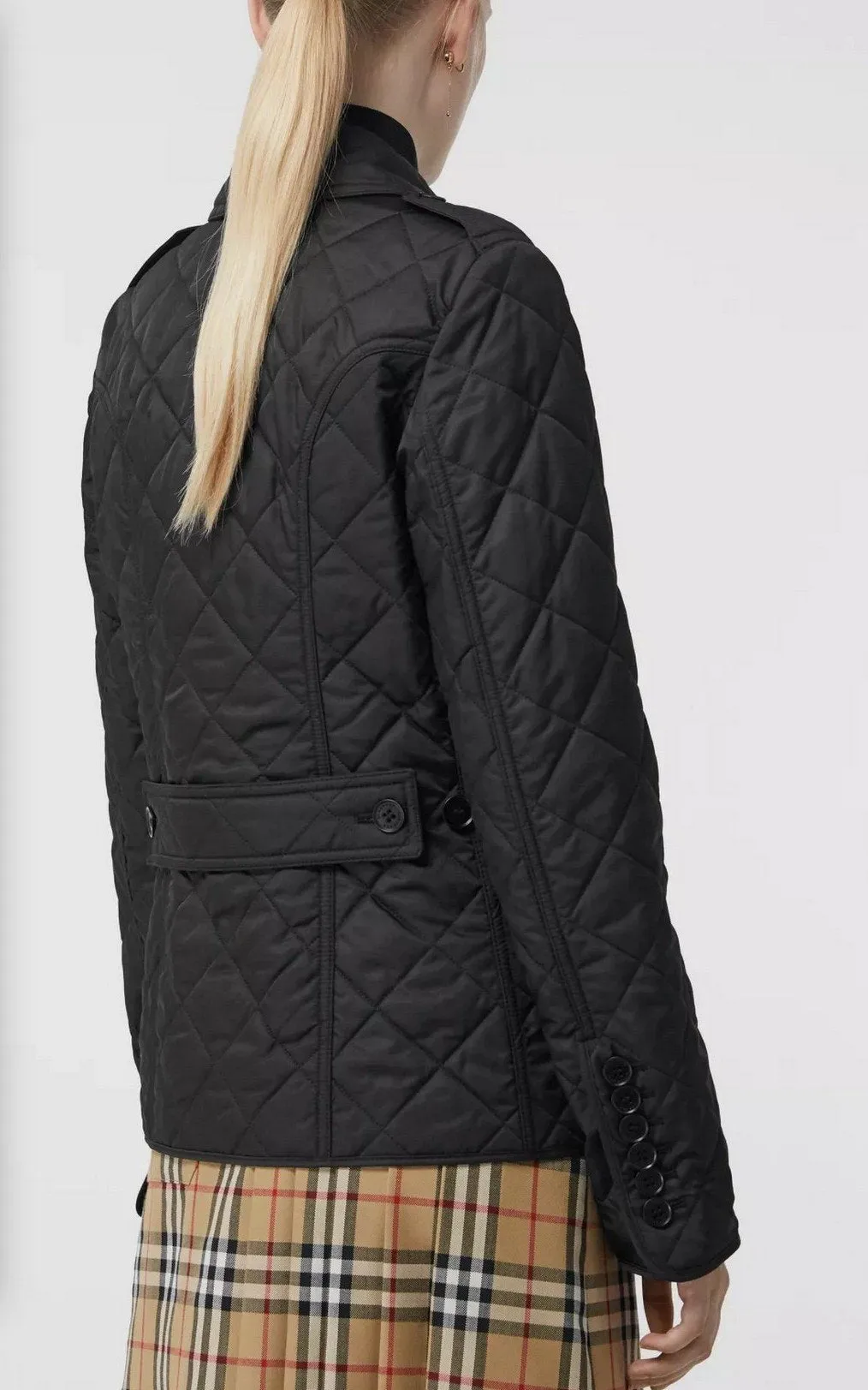 Diamond Quilted Jacket, Black