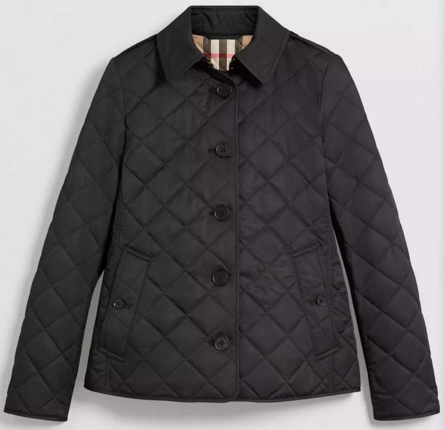 Diamond Quilted Jacket, Black