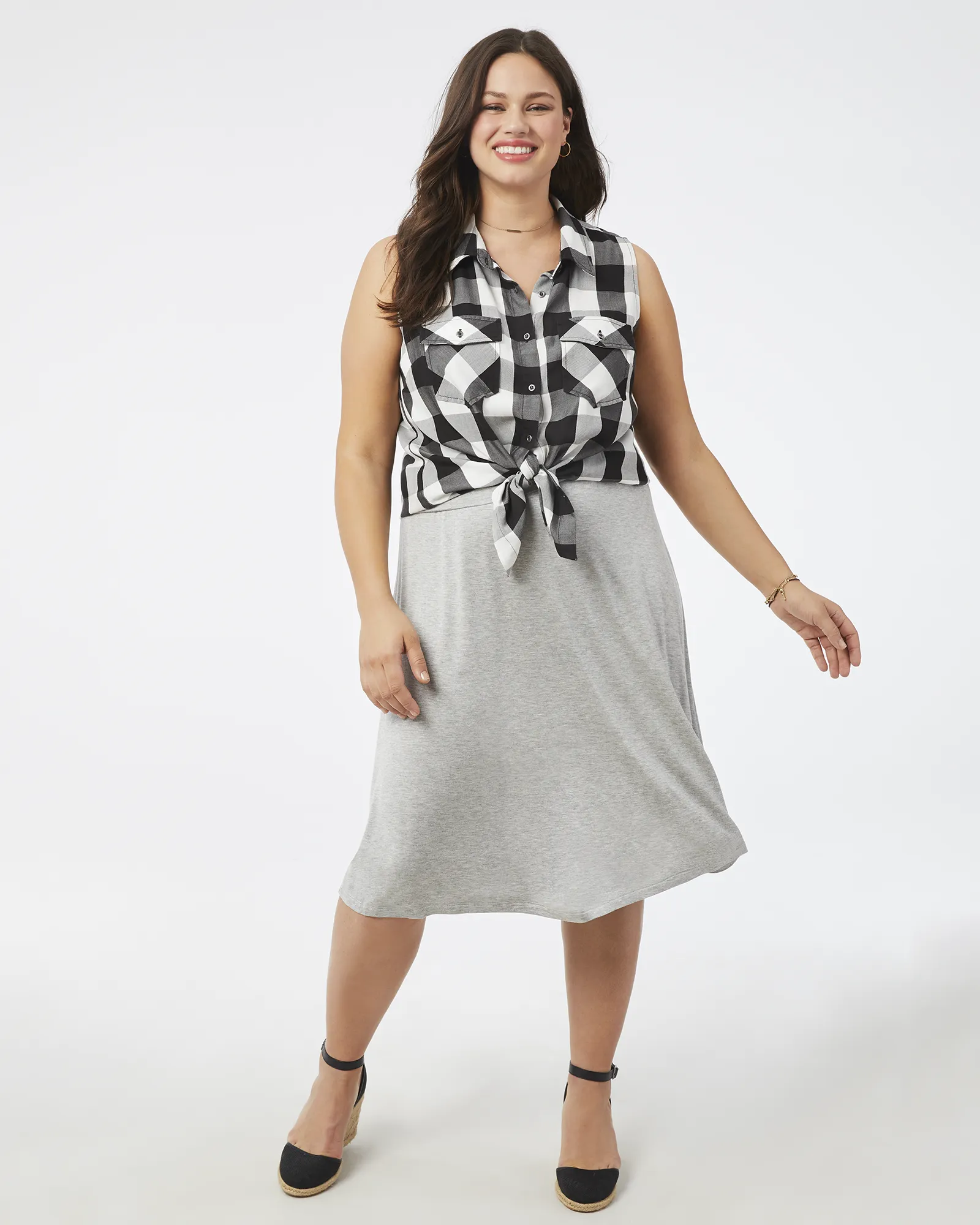 Jaan Midi Skirt | Light Grey