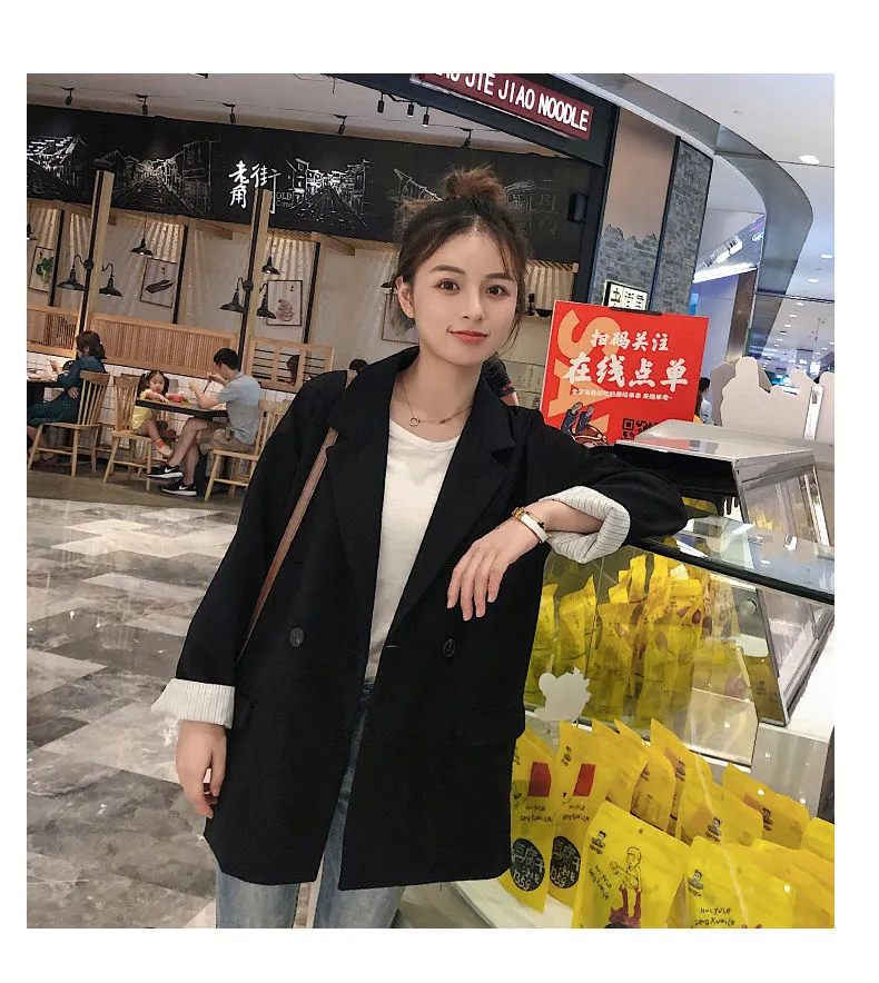 Korean Blazer Women Casual Popular Suit Sets British Tops Outerwear