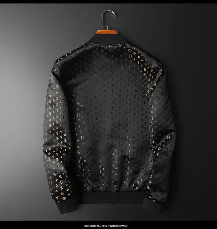 Letter Print Casual Bomber Jacket