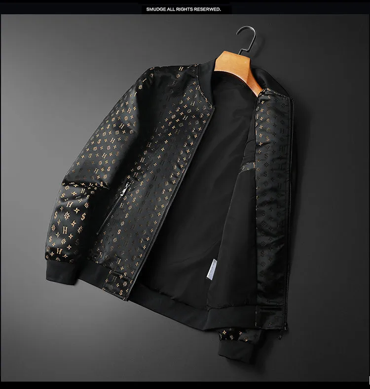 Letter Print Casual Bomber Jacket