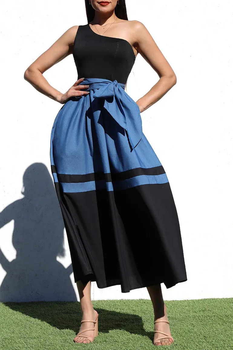 Made for Me One Shoulder Midi Dress