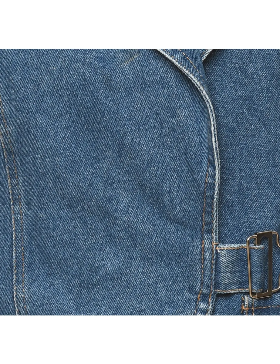 Medium Wash Denim 1990s Vest - L