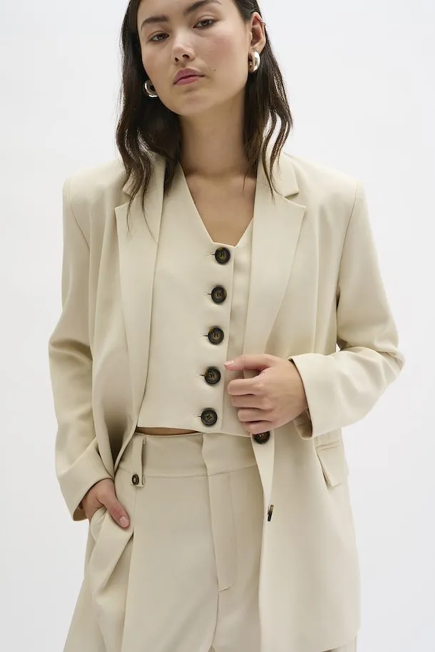 My Essential Wardrobe Disa Oatmeal Blazer