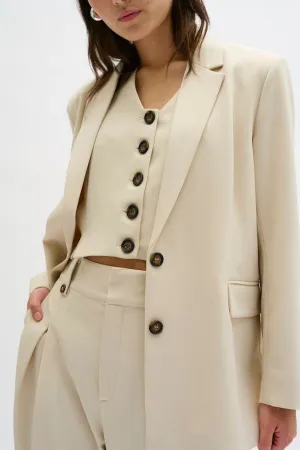 My Essential Wardrobe Disa Oatmeal Blazer