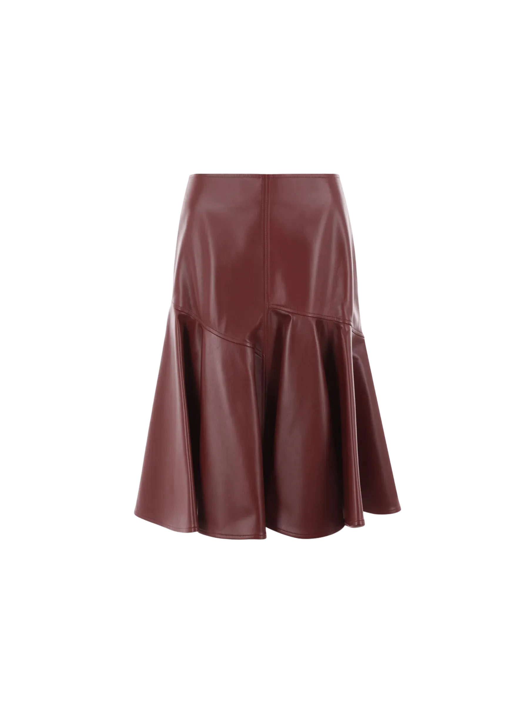 Nappa Leather Midi Skirt