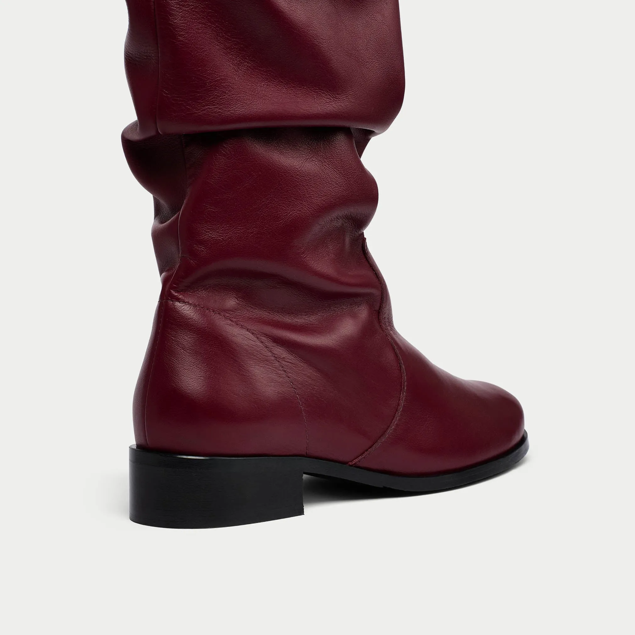 Natalie - Burgundy Leather