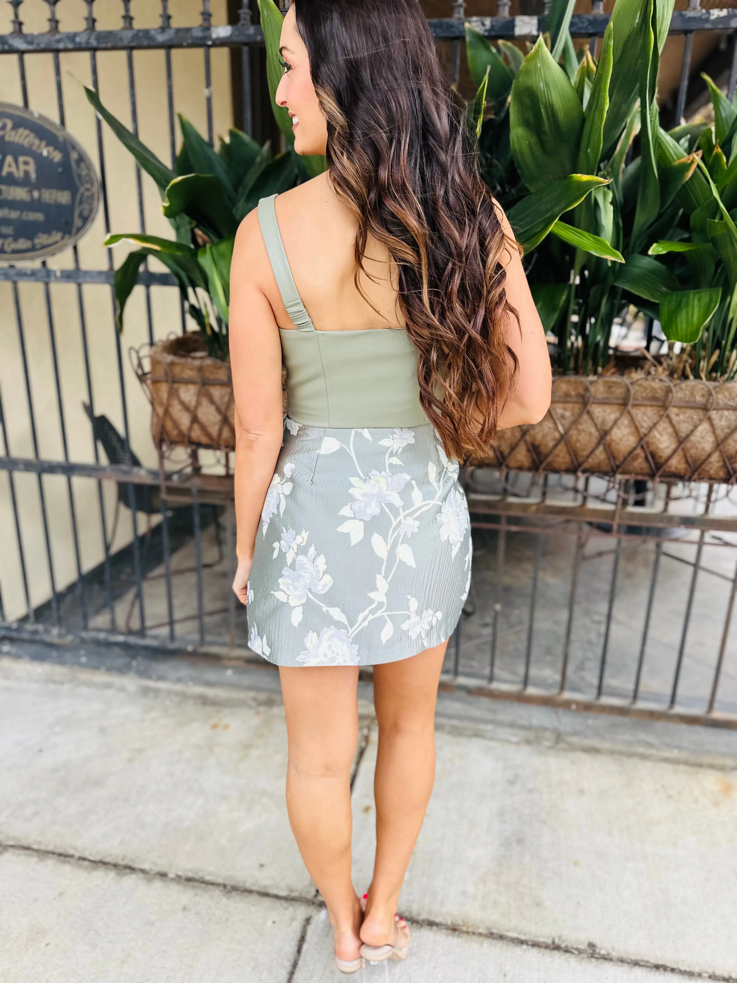 Nico Mini Skirt- Sage