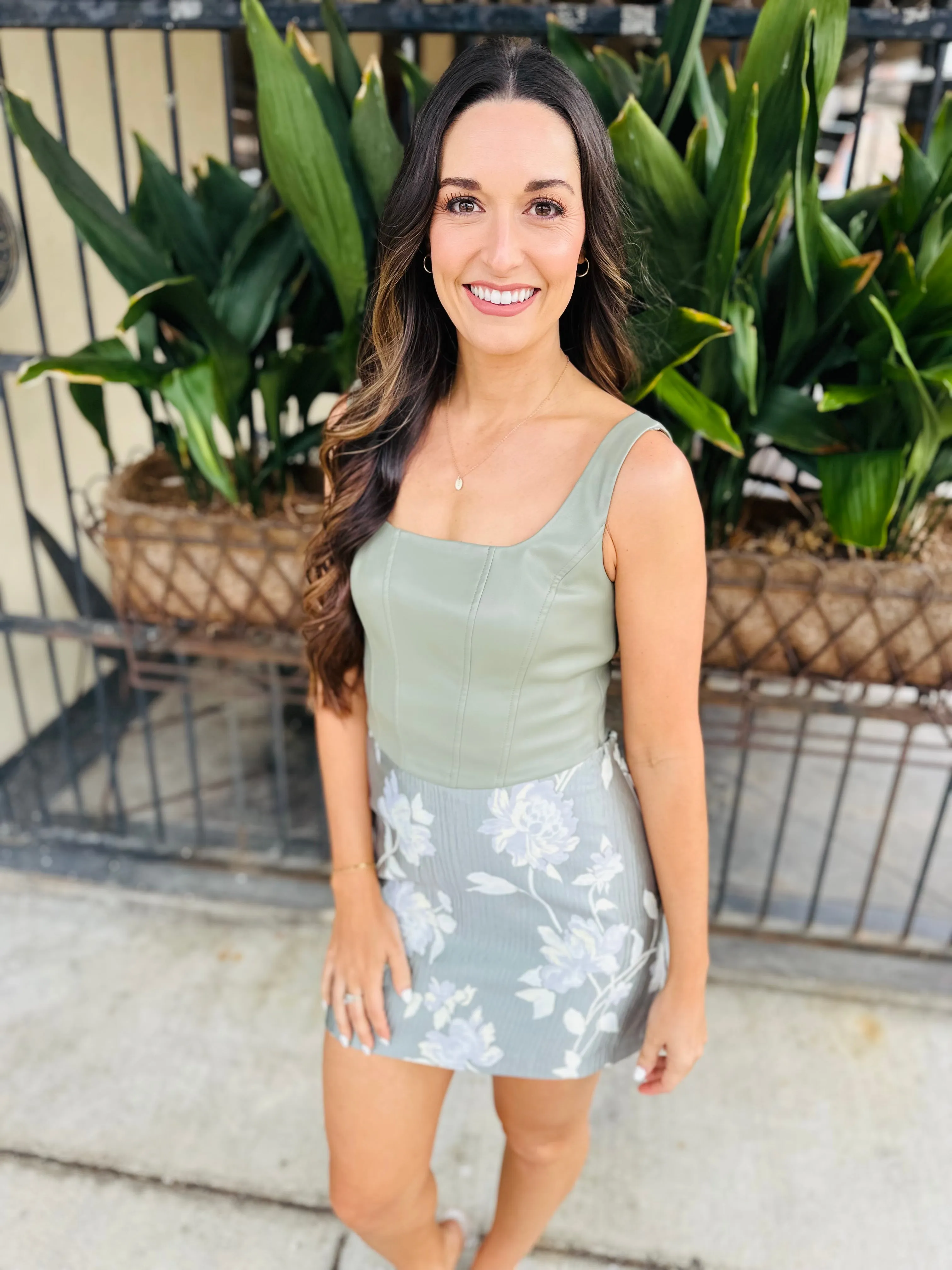 Nico Mini Skirt- Sage