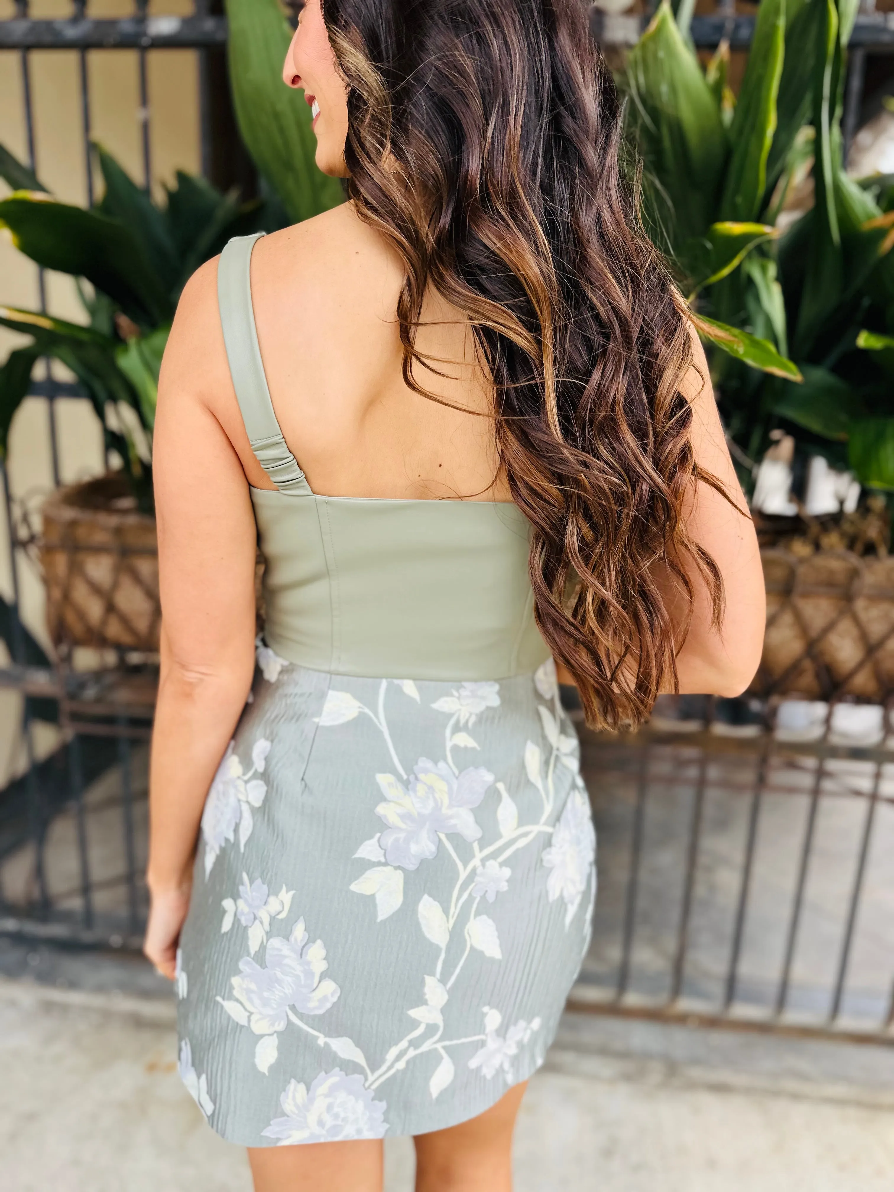 Nico Mini Skirt- Sage