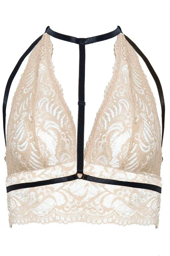 Odette Soft Nude Lace Bralette in 4X