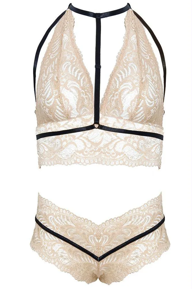 Odette Soft Nude Lace Bralette in 4X
