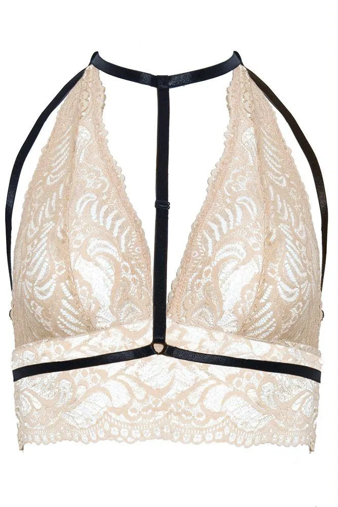 Odette Soft Nude Lace Bralette in 4X