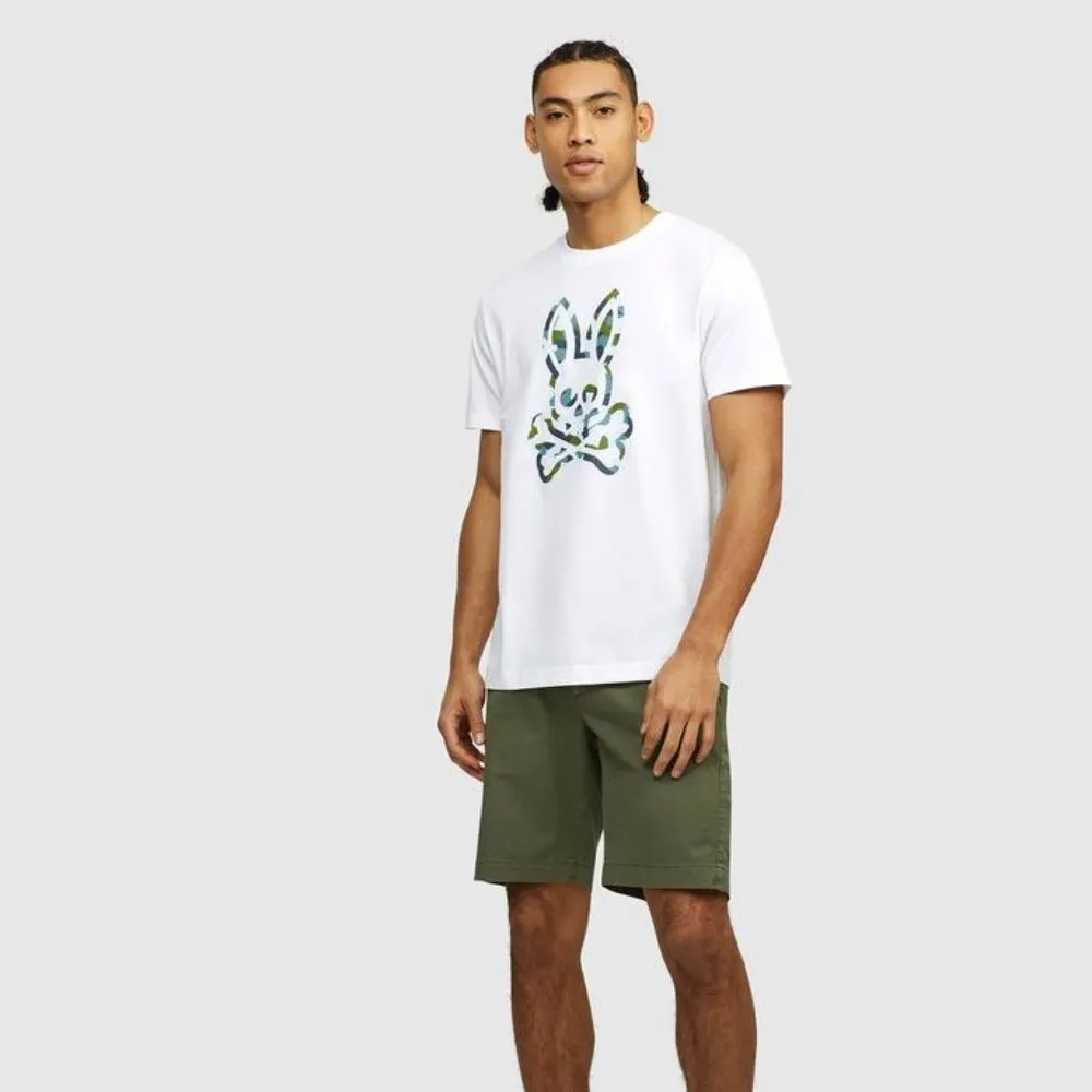 PSYCHO BUNNY MENS PATCHAM TEE SHIRT - WHITE