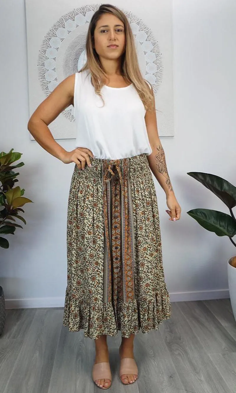 Rayon Skirt Tangelo Alpine, More Colours