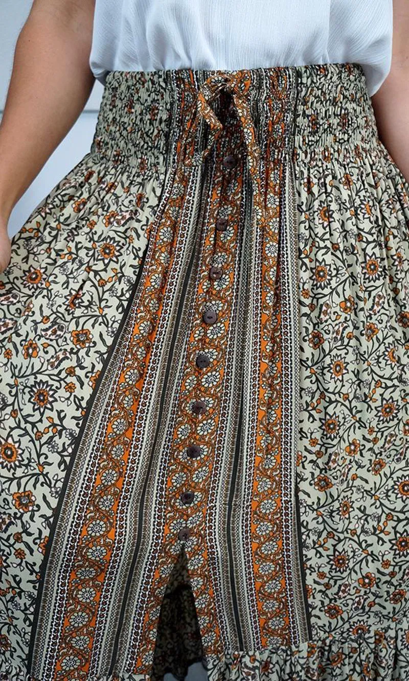 Rayon Skirt Tangelo Alpine, More Colours