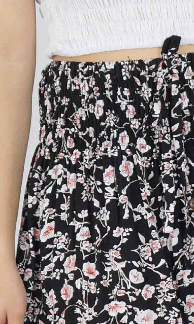 Rayon Skirt Tangelo Springflower, More Colours