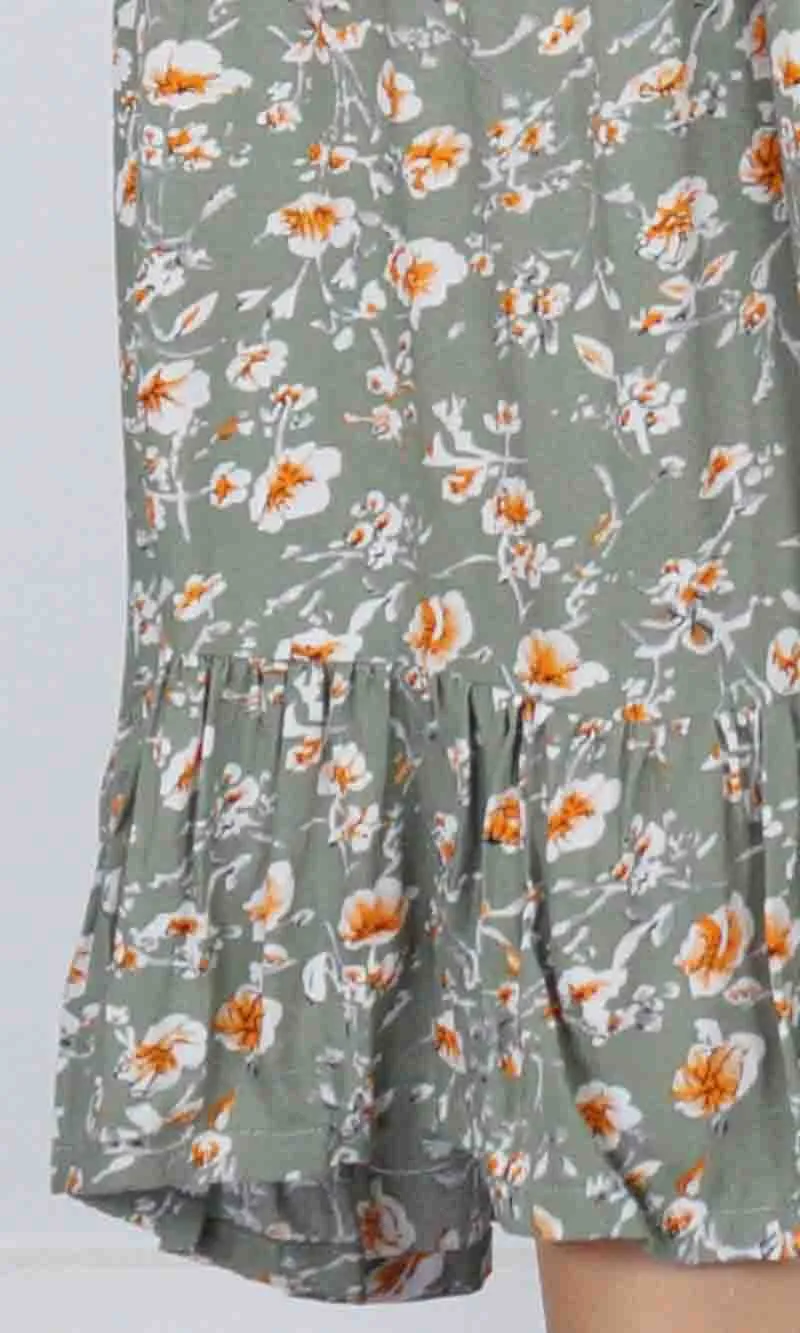 Rayon Skirt Tangelo Springflower, More Colours