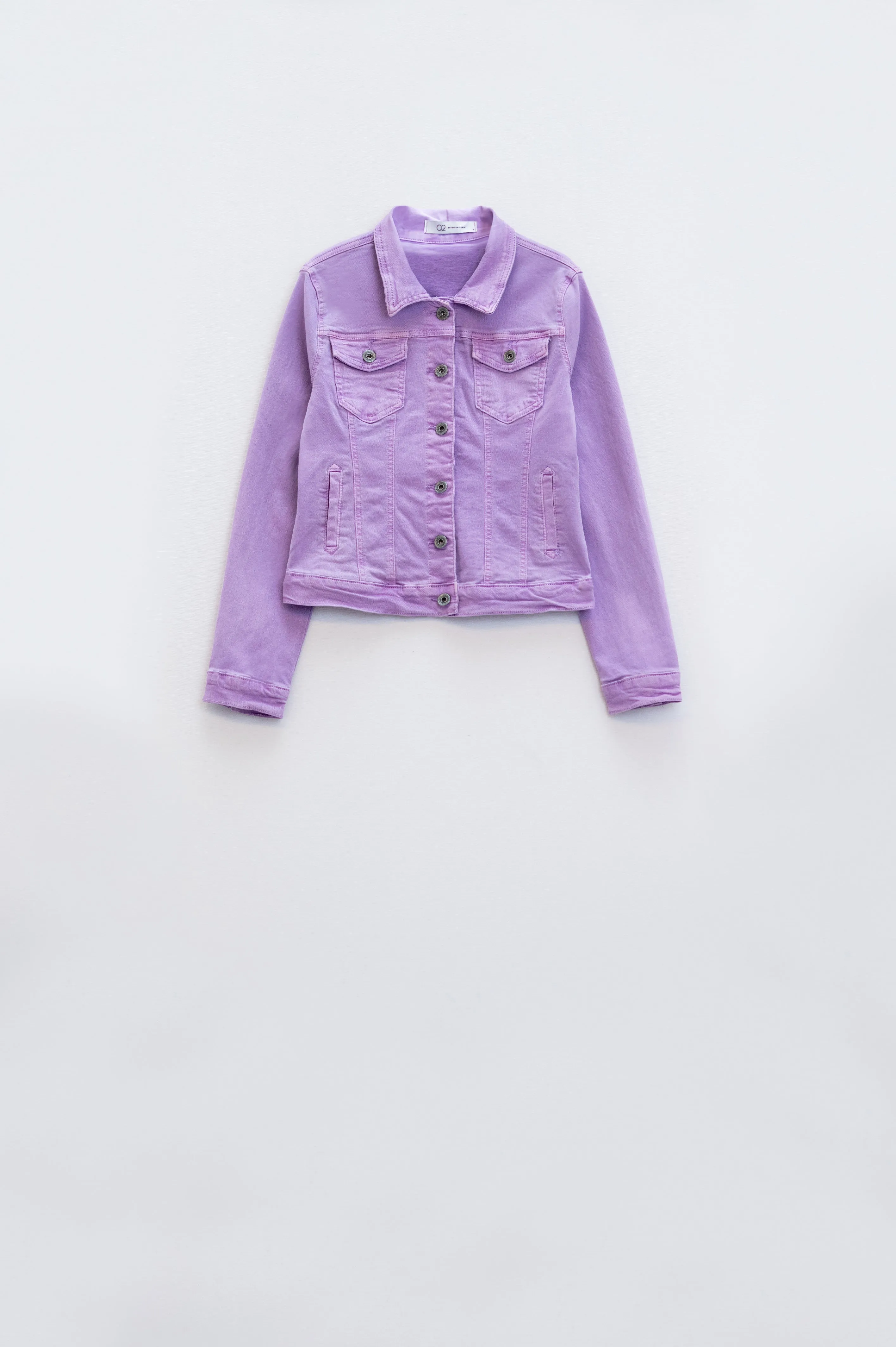 Slim denim trucker jacket in Lilac