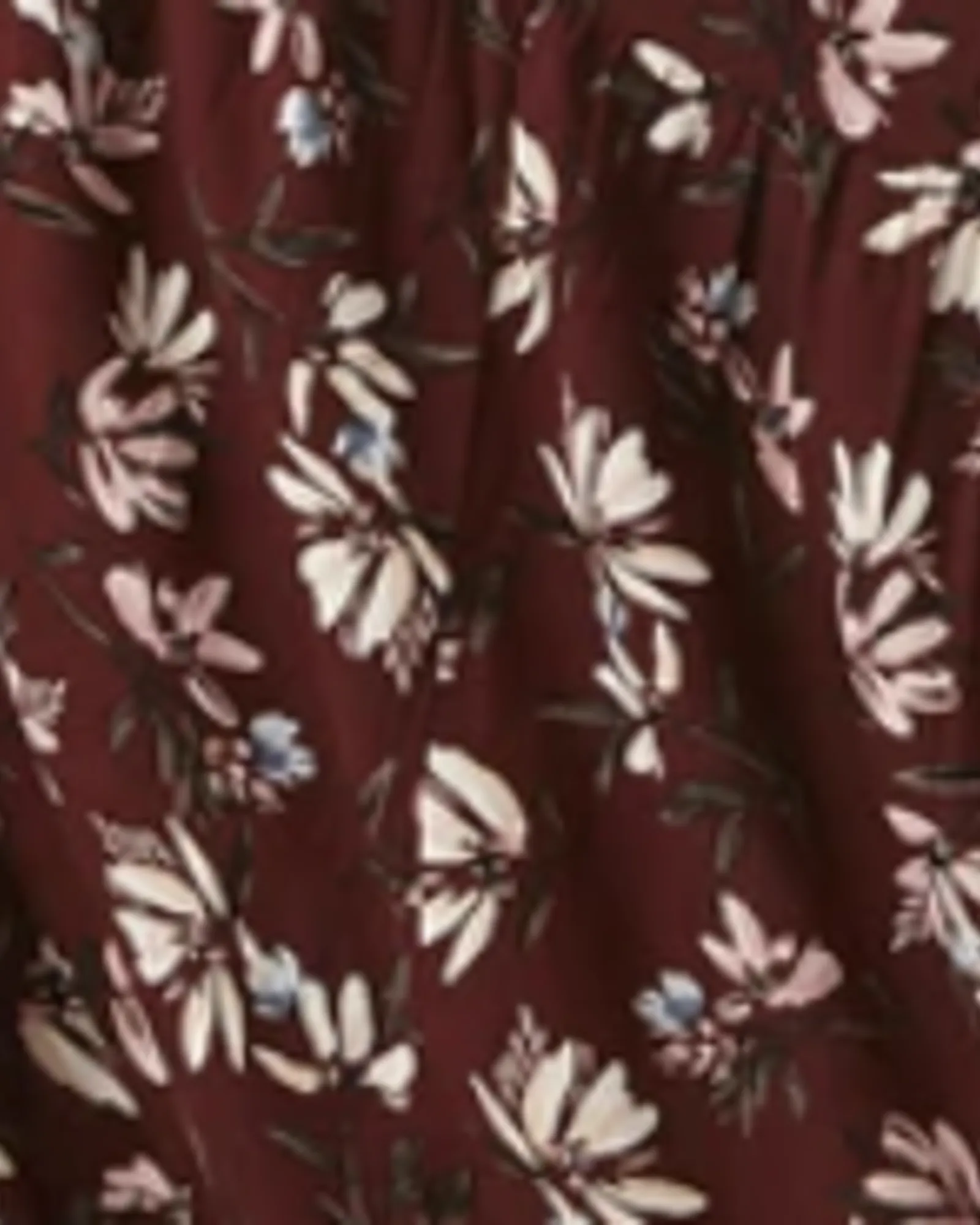 Stacy Ruffle-Hem Maxi Skirt | Burgundy / Pink