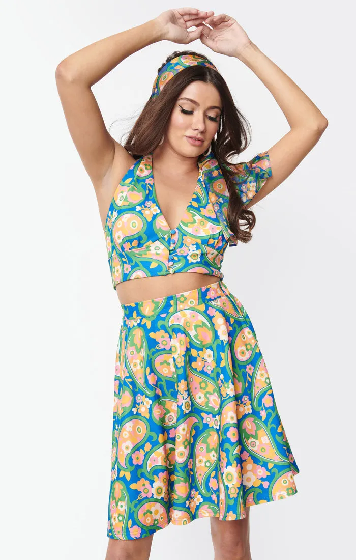 Sweet Talk Mod Paisley Skirt - FINALSALE