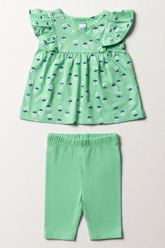 Top & Leggings Set Green