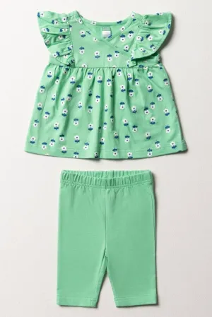 Top & Leggings Set Green