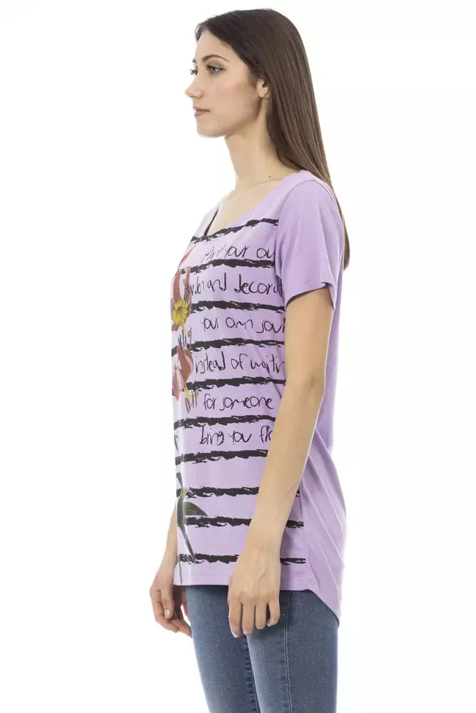 Trussardi Action Violet Bomuld Tops & T-Shirt