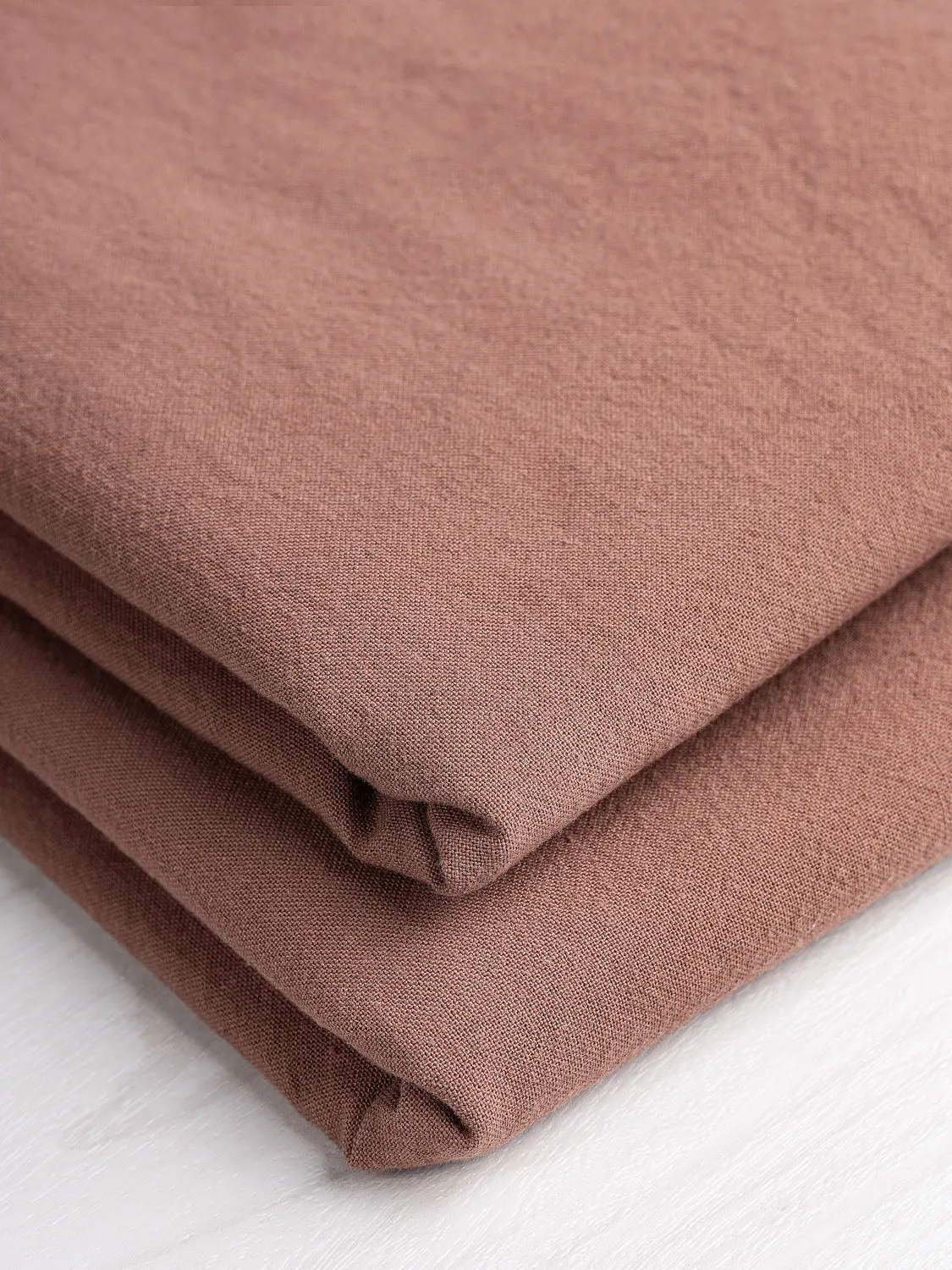 Tumbled Non Stretch Cotton - Antique Rose - Swatch