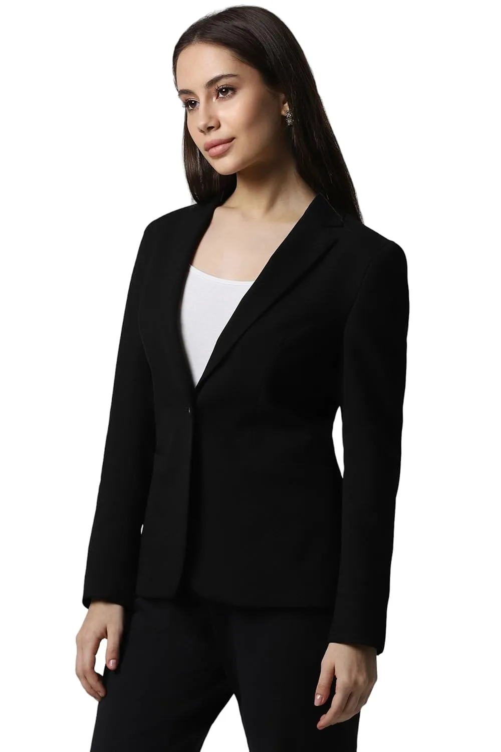 Van Heusen Women's Blazer (VWBZCRGBO23365_Black