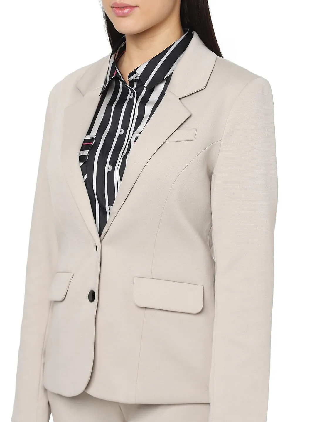 VERO MODA Women's Regular Blazer (10309791- Oatmeal